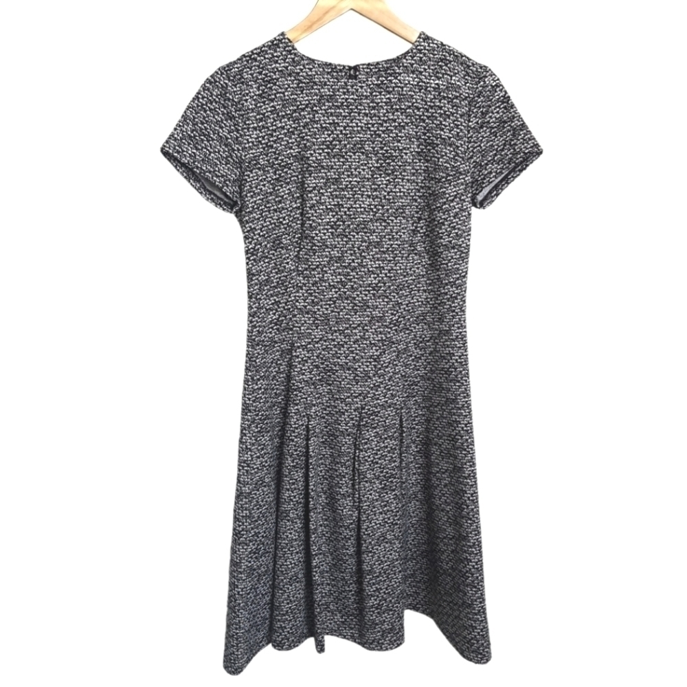 MICHAEL Michael Kors Fit & Flare Dress, Black, White, Short Sleeve Size 6